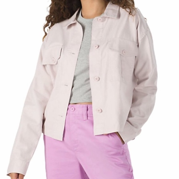 Vans Mixed UP Shacke Pure Pink Cotton Logo Jacket - Picture 1 of 8